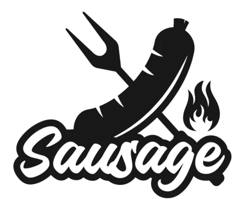 Wurst Premium Logo Design Vorlage