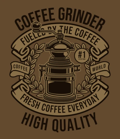 Coffee Grinder Classic T-Shirt Design Template