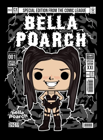 Bella Poarch Cartoon Character Magazine Cover Design Template