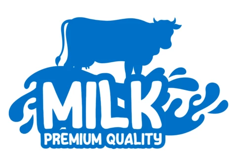 Premium Milch Logo Design Vorlage