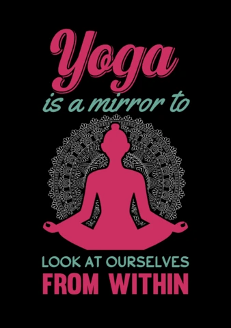 Modello di t-shirt Yoga is a mirror