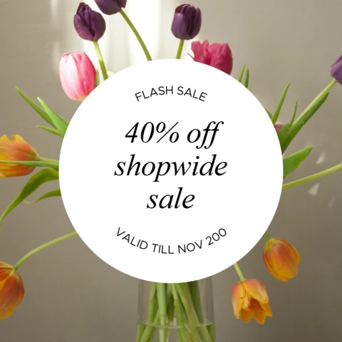 Elegante Tulpe Blitzverkauf Instagram Post Design Vorlage