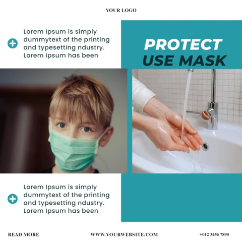 Medical Care Promotional Social Media Post Design Template