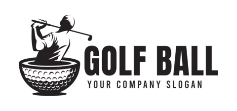 Modello di progettazione del logo della pallina da golf