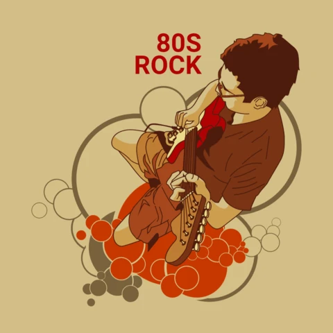 80s Rock T-shirt Design Template