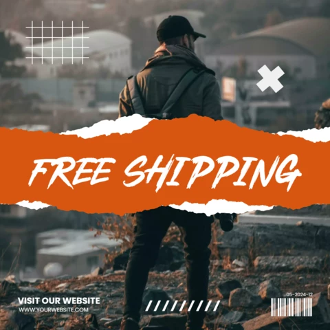 Free Shipping Social Media Post Design Template