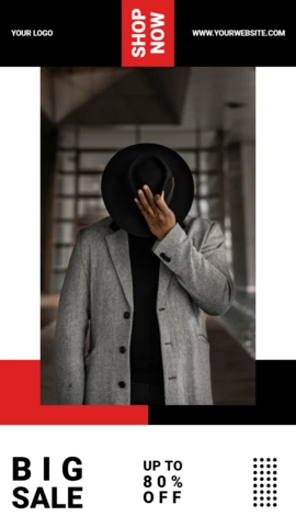 Modern Menswear Instagram Story Post Design Template