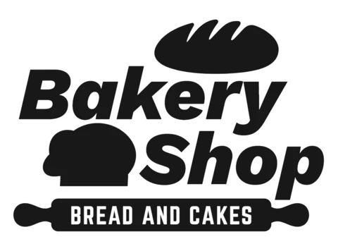 Modèle de logo pour une boulangerie de pain et de gâteaux