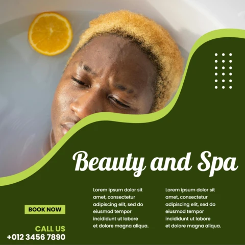 Skin Care Service Advertising Social Media Post Design Template