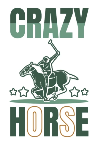 Crazy Horse Polo Design Template - Vintage Sport Graphic Style