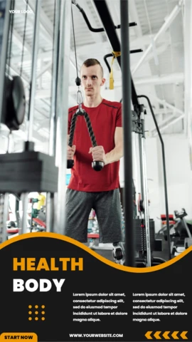 Healthy Body Motivation Instagram Story Post Design Template