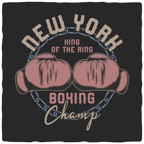 Boxing Gloves T-shirt Design Template