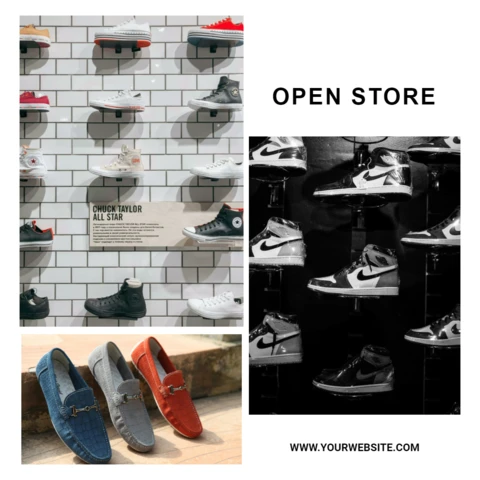 Open Store Sneakers Sale Instagram Post Design Template