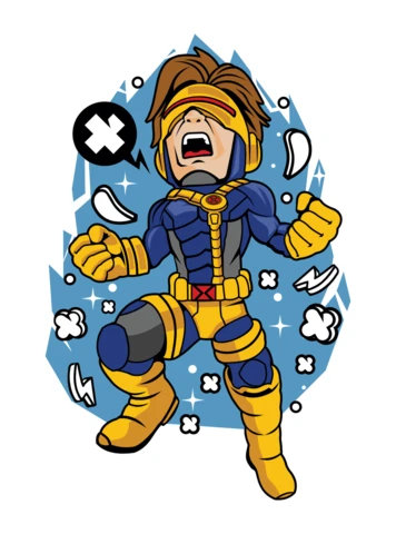 Modelo de design do personagem de desenho animado Cyclop