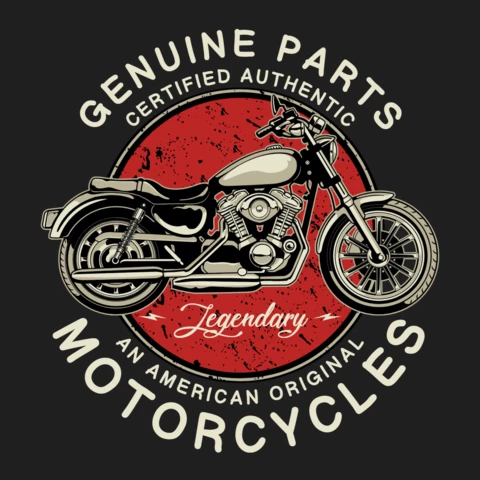 Legendary Original Motorcycles T-Shirt Design Template