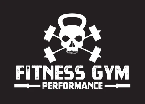 Plantilla de diseño de logotipo de culturista de gimnasio