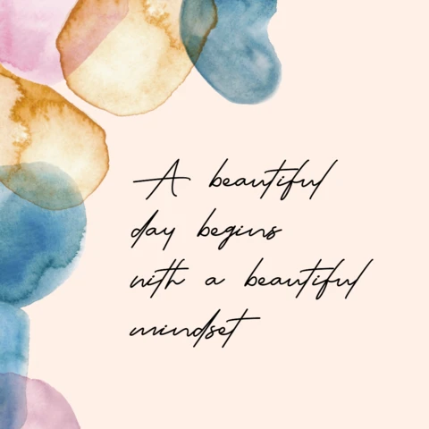 Impressão de arte inspiradora com citação positiva e modelo de design de postagem de instagram em aquarela