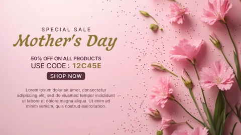 Elegant Floral Mother's Day Sale Template Design