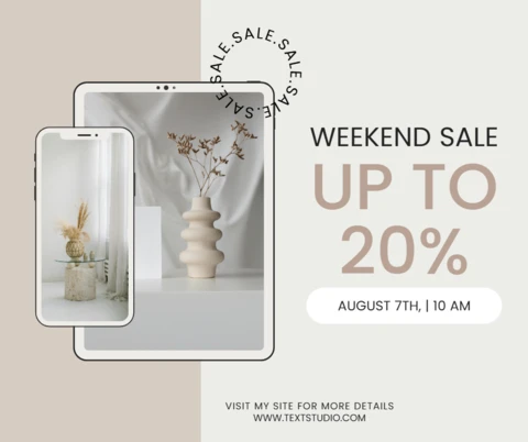 Weekend Sale Advertisement Newsletter Design Template