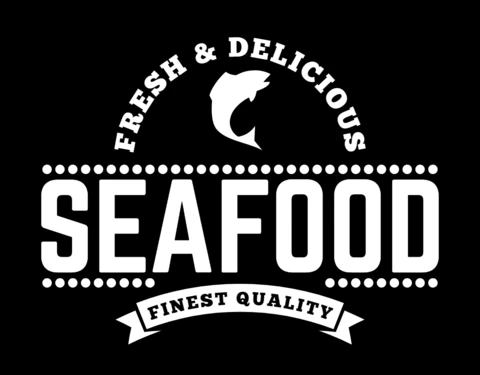 Plantilla de diseño de logotipo de marisco fresco y delicioso