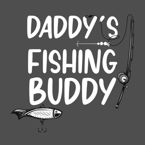 Daddy's Fishing Buddy T-Shirt Design Template