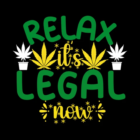Modèle de t-shirt "Relax legal weed