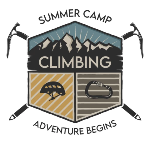 Summer Camp Climbing Badge Template Design