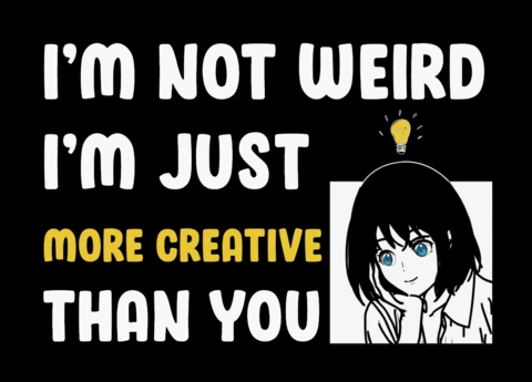 No soy raro solo soy mas creativo anime t-shirt design template