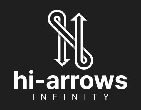 H Letter Arrows Logo Design Template