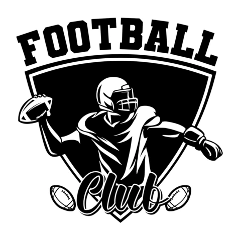 American Football Club Badge Logo Design Template