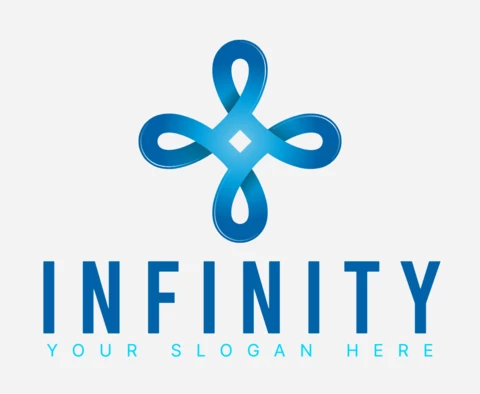 Infinity renkli logo tasarım şablonu