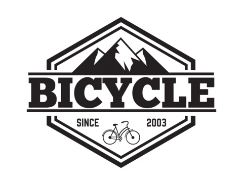 Mountain Bicycle Logo Design Template