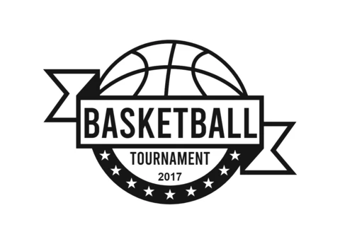 Basketball Tournament Championship Sports Logo Design Template