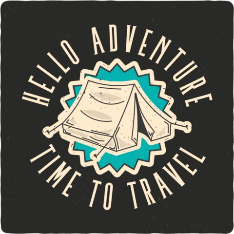 Hello Adventure Camp T-shirt Design Template
