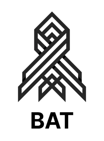 Modèle de logo de chauve-souris noir