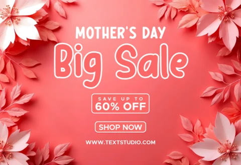 Floral Mother's Day Sale Design Template – Editable for Promotions