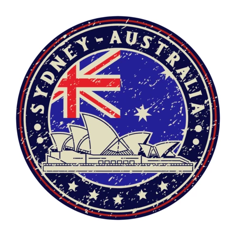 Australia Sydney Badge Logo Design Template