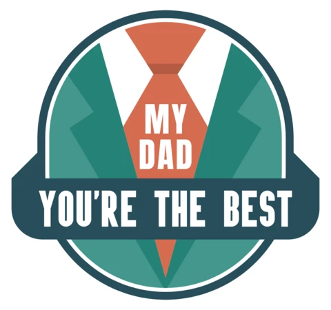 Father's Day Cloth Logo Design Template