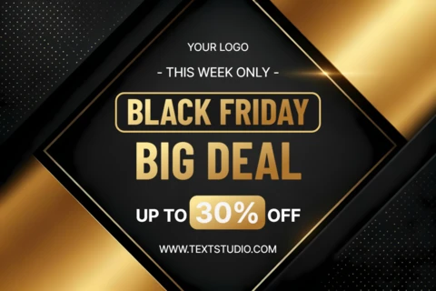 Elegant Black Friday Sale Template Design for Promotional Flyers