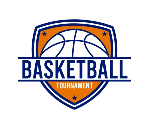 Basketball Tournament Championship Sports Logo Design Template
