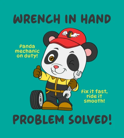 Motivational Mechanical Panda Design Template For Kids