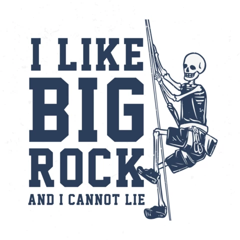 Skeleton Climbing On The Rope Vintage T-shirt Design Template