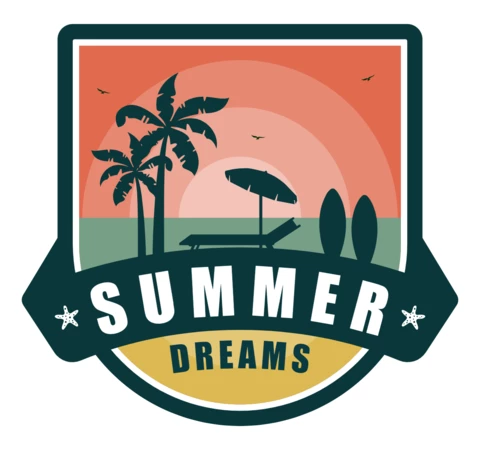 Ontwerpsjabloon zomerbadge