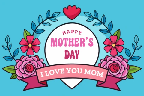 Colorful Floral Mother's Day Design Template - Editable Greeting Card for Mom