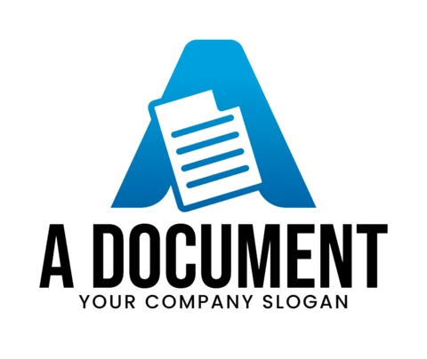 Litera gradientowa szablon projektu logo dokumentu