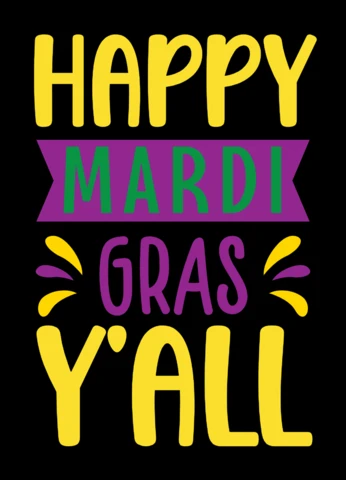 Modèle de conception de mardi gras avec typographie audacieuse