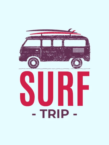 Surf Trip Summer T-shirt Template Design