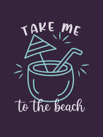 Design de modelo de camiseta de coquetel de verão que me leva à praia
