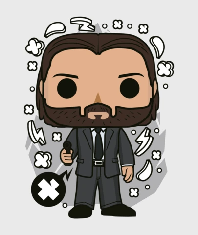 John Wick Pop Culture T-Shirt Design Template