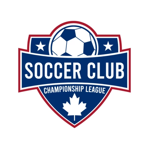 Modello di progettazione del logo sportivo del campionato di club di calcio